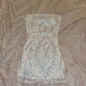 White and sparkly formal dress from Windsor